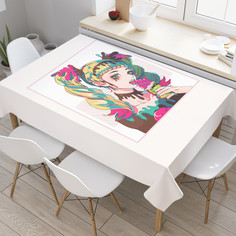 Водоотталкивающая скатерть на стол JoyArty с рисунком Сладкоежка 145 на 180 см