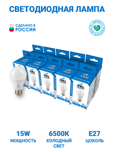 Лампочка светодиодная 15W E27 A60 6500K 220V VKL Electric