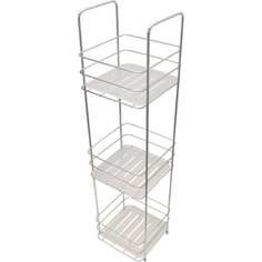 Аквалиния этажерка хром 3-ая с пласт. вставками W4869