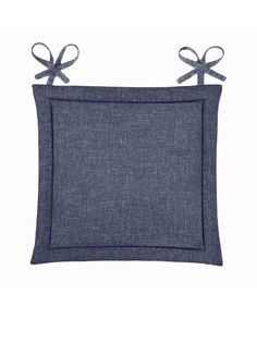 Подушка на стул на сидушку Home & Style Индиго 40х40 см, синий 1 шт