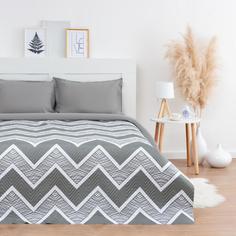 LoveLife Покрывало LoveLife 1,5 сп Зигзаги, цвет серый, 150х210±5см, микрофайбер, 100% п/э