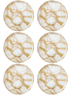 Набор обеденных тарелок 6 шт Bronco White marble 28 см332-030