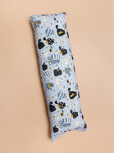 Подушка обнимашка для сна дакимакура Owl&EarlyBird 150х50 Коты на сером