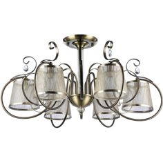 Потолочная люстра Freya Simone FR2020-PL-06-BZ, цвет бронза