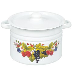 Кастрюля 8 л с крышкой с декором Сибирские товары С1620/.3/*67/.3*119/*78/39 индукция