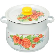 Кастрюля 5.5 л с крышкой декор сферическая Сибирские товары С1917.39 индукция