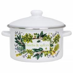 Кастрюля Эмаль Магнитогорск 2,0л 01-1610/4М-Травы и специи