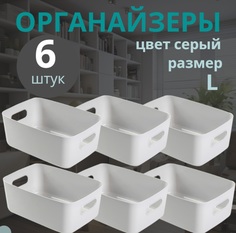 Органайзеры для хранения, набор из 6 пластиковых контейнеров Eflis Home