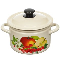 Кастрюля 3 л с крышкой Керченский металлургический завод 41704-122/6 Керченская эмаль