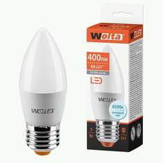Лампа светодиодная WOLTA, E27, 5W, 6500K, "Свеча", арт. 779163 - (10 шт.)