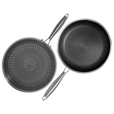 Сковорода с крышкой TRIT 28см нержавеющая сталь антипригарное покрытие для всех типов плит