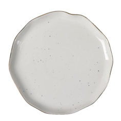 Тарелка пирожковая Доляна «Млечный путь», d=19 см, цвет белый в крапинку