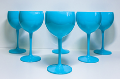 Бокалы для вина NIPCO Балун голубые из поликарбоната 6 шт