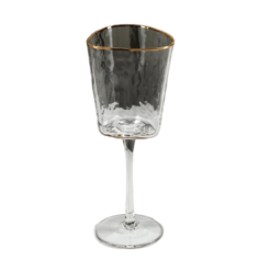 Бокал для вина Magistro «Жемчуг», 300 мл, 8,5x22 см, форма треугольник, с золотой отводкой