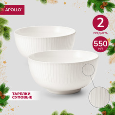 Набор из 2х суповых фарфоровых тарелок APOLLO NMB-14-2 14см 550мл