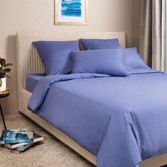 Комплект постельного белья Моноспейс 1,5 сп синий Ecotex