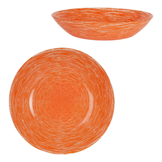 Тарелка для супа Luminarc Brush mania стеклянная 20 см оранжевая