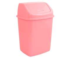 Контейнер мусорный PROFF прямоугольный с качающейся крышкой розовый пластик 25л 1 шт
