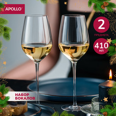 Бокалы стеклянные, набор бокалов для вина APOLLO "Sun" 410 мл 2 пр SUN-03-02