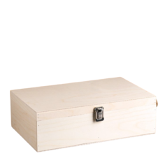 Дарим Красиво Подарочный ящик 34x21.5x10.5 см деревянный 3 отдела, с закрывающейся крышкой