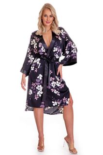 Халат женский La Shelly Dream szlafrok print черный S/M