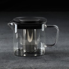 Чайник заварочный «Кватро», 600 мл, металлическое сито No Brand