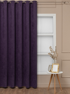Комплект штор Amore Mio 150х270 см, для гостиной, кухни, спальни, вельвет сиреневый 2 шт