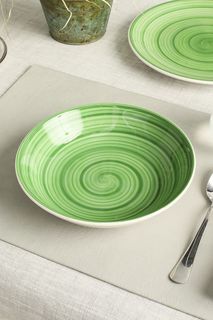 Тарелка суповая COINCASA 5162626 22 см зеленый