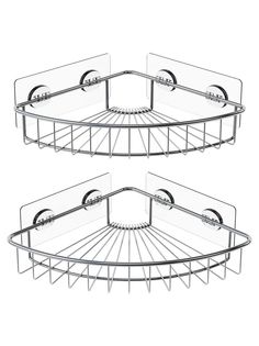 Полка угловая для ванной комнаты 2шт на клейком стикере Fest ФЭСТ