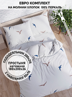 Постельное белье Кот Коттон "Чайки (компаньон)" евро