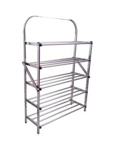 Стеллаж металлический 04120344 серебристый 92x56x22 см, 5 ярусов No Brand