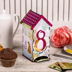 Чайный домик "8 марррта", 20х8,6 см No Brand
