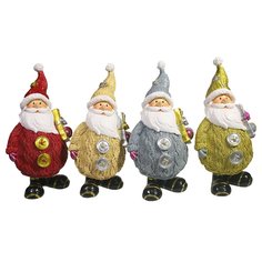 Фигурка декоративная Дед Мороз вязаный с подарком, 7*6*16,5 см, 1 вид из 4 KSMR-714221 No Brand