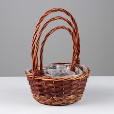 Набор корзин, 25 х 12 х 35 см, 20 х 9 х 33 см, 16 х 8 х 26 см, лоза No Brand