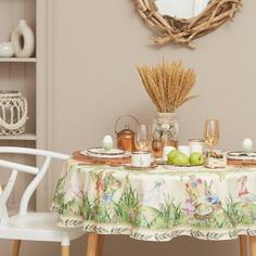 Скатерть "Этель" Еaster d=214см +/-3см, 100% хл, саржа 190 гр/м2 Bazar