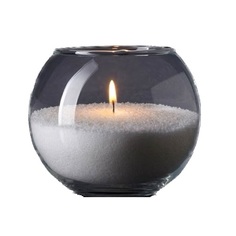 Насыпная свеча Candle-magic в гранулах, ваза Шар восковая, белая