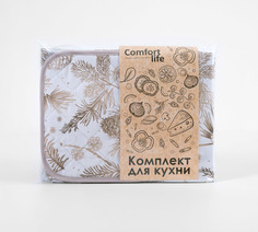 Набор для кухни Зимний Лес Comfort Life фартук, прихватка и салфетка