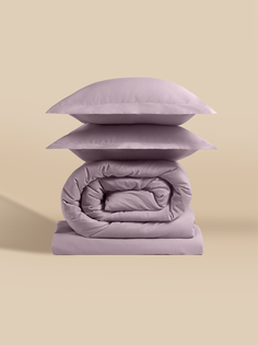 Комплект постельного белья Simply B 145х210/150x215/50x70см 2шт пыльно-розовый
