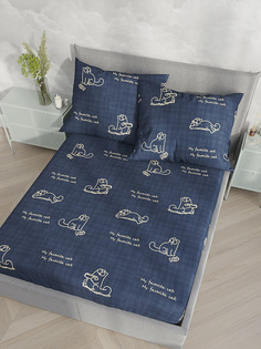 Простынь на резинке Сказка "Котики Грей" 160х200 см