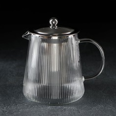 Чайник заварочный с металл ситом "Грани" 1л, 12,5х14 см No Brand