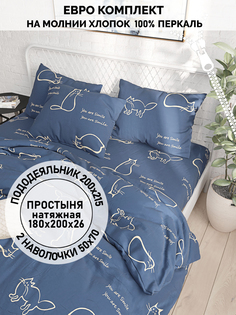 Постельное белье Кот Коттон Котики евро