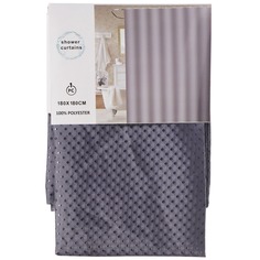 Штора для ванн 180х180 см, полиэстер, Ромбики, серая, STSC3095A Shower Curtain