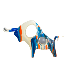 Сувенир полистоун Бык разводы краски 17,5х9х28,5 см No Brand