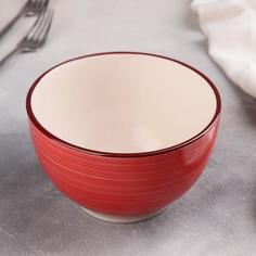 Салатник Доляна «Морской мир», 500 мл, d=14 см, цвет красный