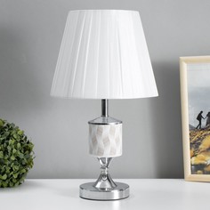 Настольная лампа Risalux Севилья Е27 40Вт бело-хромовый