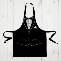 Фартук Доляна Джентльмен, 60x70 , хлопок 100 %, рогожка