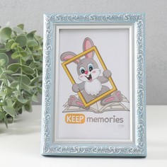 Фоторамка Keep memories Винтаж 10х15 см, голубой No Brand