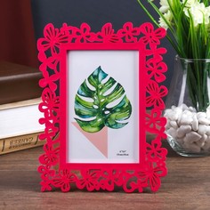 Фоторамка 4467203 Бабочки малиновая 20,5х15,5 см Bazar