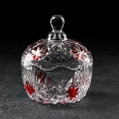 Сахарница Доляна «Венеция листва», 300 мл, 10x12,5 см, с крышкой