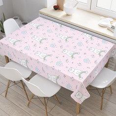 Прямоугольная скатерть JoyArty Кот на радуге 120х145